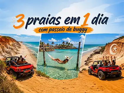 Roteiro 3 Praias: Morro Branco, Praia das Fontes e Canoa Quebrada